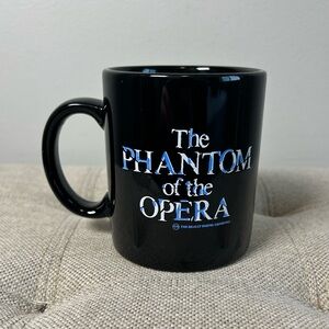 Vintage 1986 Phantom of the Opera Black Mug The Really Useful Group PLC EUC